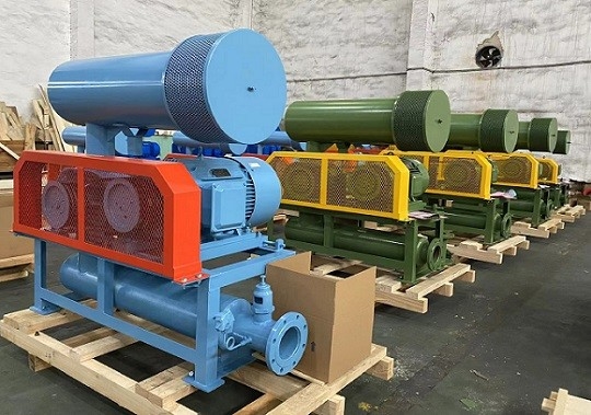 5.5-22kW Kleinwurzelgebläse Tri-Lobe Gusseisen für Pressmaschine