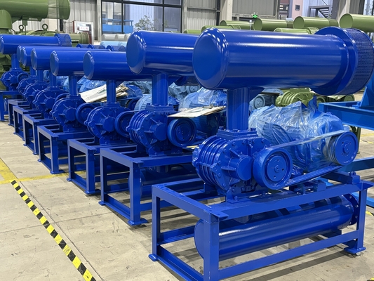 100 4 bewegen Port-Dia Roots Type Blower High-Leistungsfähigkeits-niedrigen Energieverbrauch Schritt für Schritt fort