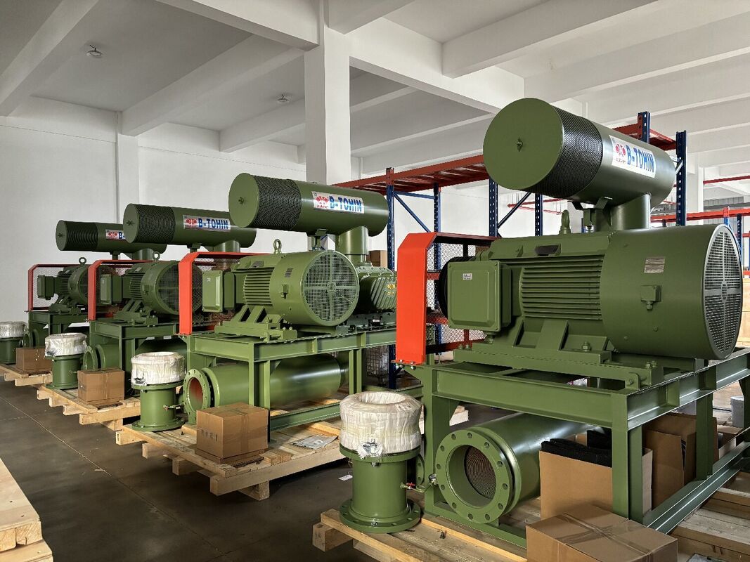 Roots Drehkolbengebläse mit 3 l/min Kühlwasser, 60-100 KPA Ausblasdruck und 1,5-5,5 KW Motorleistung