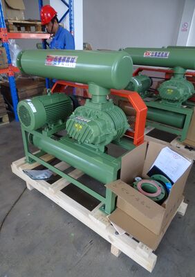 -0,1~-0,5kgf/cm2 Druck, Drei-Lob-Negativdruck-Wurzel-Bläser, Gusseisen, Blau, Industrie-Vakuumpumpe, 5,5-22 kW