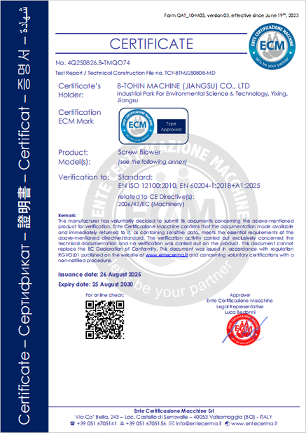 China B-Tohin Machine (Jiangsu) Co., Ltd. zertifizierungen